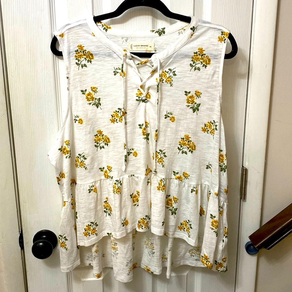 Lucky Brand High/Low Soft Tank, XXL